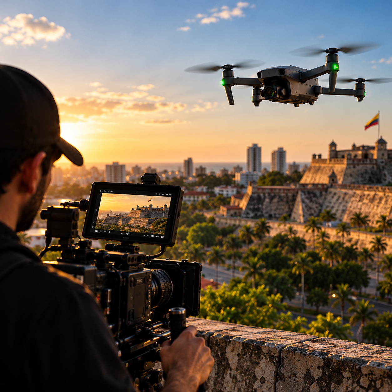 Dron profesional para producción audiovisual aérea