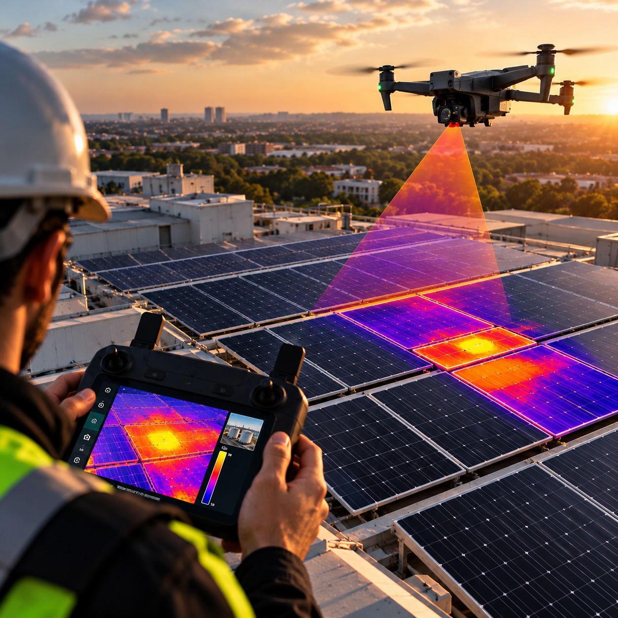 Infraestructura eléctrica para inspección termográfica aérea